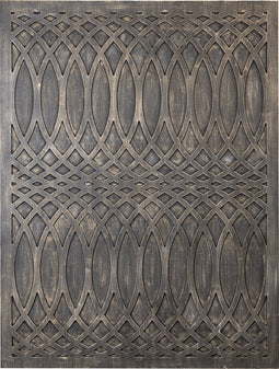 PTMD Osher Grey MDF Wavy Carved Wallpanel Rough S