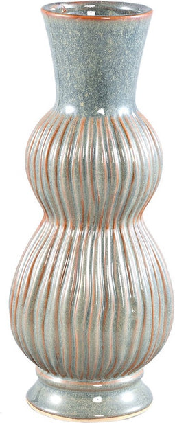 PTMD Oswald Blue Ceramic Pot High With Bulbs M