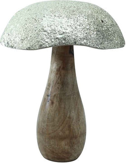 PTMD Paddenstoel van hout - 15 x 15 x 19 cm - Goud