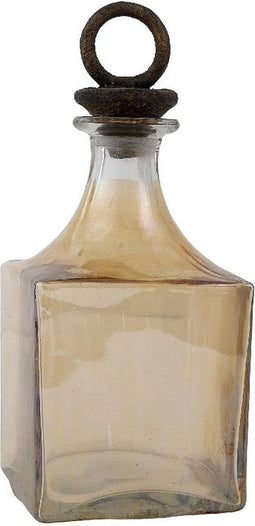 PTMD Phil Fles Decoratief - H29 x Ø13 cm - Glas - Goud