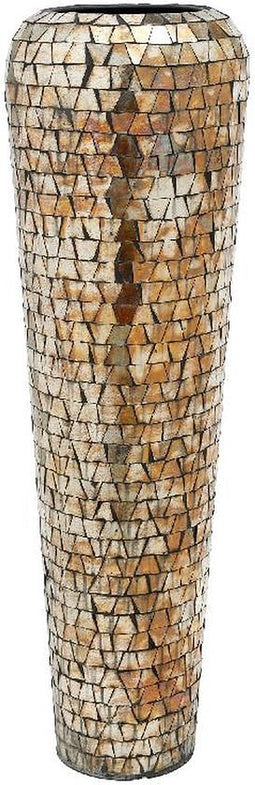 PTMD Pietro Antieke Bloempot - 14 x 22 x 75 cm - Ijzer - Goud