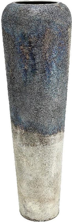 PTMD Pietro Antieke Bloempot - 14 x 22 x 75 cm - Ijzer - Grijs