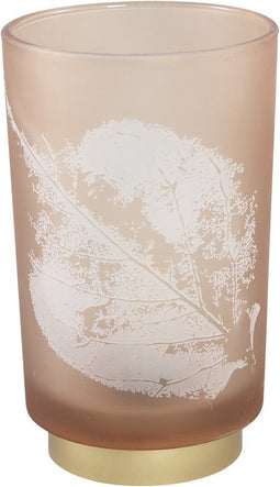 PTMD Pinny Windlicht - 12 x 12 x 20 cm - Glas - Bruin