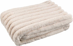 PTMD Plaid Hadi - 170x140x2 cm - Imitatie Bont - Creme