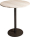 PTMD Plaza bistrotable round white marble taupe base