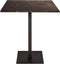 PTMD Plaza Bistrotable Square Brown Marble Taupe Base