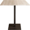 PTMD Plaza bistrotable square white marble taupe base