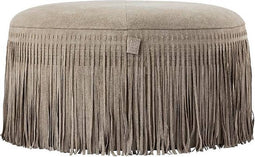 PTMD Poef Eleora - 75x40x75 cm - Suede - Taupe