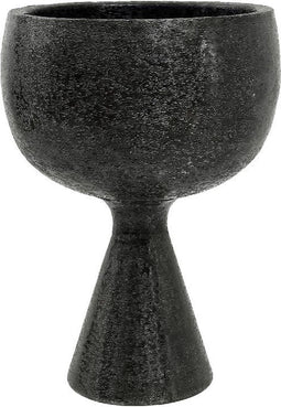 PTMD Poke Bloempot - H54 x Ø40 cm - Aluminium - Zwart