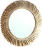 PTMD Posh Gold Iron Mirror Leafs Frame Round