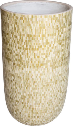 PTMD Pot Chelsy Cream met glas XL 50 X 50 X 85