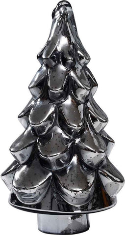 PTMD Quinty Kerstboom Beeld Antiek - H38 x Ø18 cm - Glas - Grijs