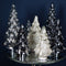 PTMD Quinty Kerstboom Beeld Antiek - H38 x Ø18 cm - Glas - Zilver