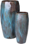 PTMD Rachyl Blue Glazed Round Ceramic Pot High SV2