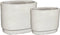 PTMD Rae White Ceramic Pot Oval Set Of 2