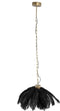 PTMD Raina Ronde Hanglamp Veren - H40 x Ø62 cm - Metaal - Zwart