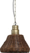 PTMD Rayen Hanglamp - 40 x 40 x 42 cm - Riet - Bruin - bruin