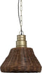 PTMD Rayen Hanglamp - 40 x 40 x 42 cm - Riet - Bruin - bruin