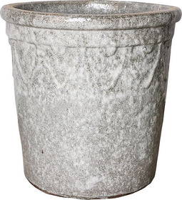 PTMD Rebbel Ronde Bloempot - H60 x Ø60 cm - Geglazuurd Keramiek - Wit