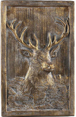 PTMD Reindeer Wandpaneel - 45 x 7 x 70 cm - Magnesium - Goud