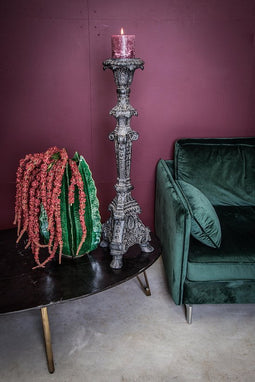 PTMD Remo Kandelaar - 30 x 26 x 94 cm - Polyresin - Zwart