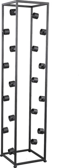 PTMD rens zwart staande wijnrek ijzer vierkant