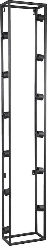 PTMD rens zwart wand wijnrek ijzer rechthoek l