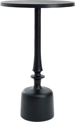 PTMD Resha Black Alu Sidetable Matte Finish Round