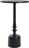 PTMD Resha Black Alu Sidetable Matte Finish Round