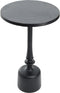 PTMD Resha Black Alu Sidetable Matte Finish Round