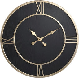 PTMD Resto Klok - 60 x 6 x 60 cm - Ijzer - Goud