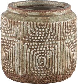 PTMD reva groen keramiek pot modern design rond m