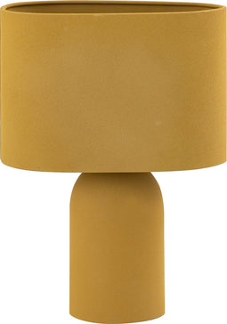 PTMD Rhyda Yellow iron round table lamp oval lamp shade