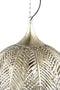 PTMD Rhys Gold Iron Hanging Lamp With Leaves