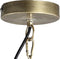 PTMD Rhys Gold Iron Hanging Lamp With Leaves