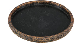 PTMD Ricci Black cement plate ribbed round L