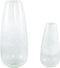 PTMD Ridda White Glass Vase Clear Level Round L