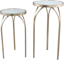 PTMD Rikka Gold Iron Fairy Sidetable Mirror Top Round S