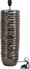 PTMD Rikkah Copper Shiny Glazed Ceramic Lampbase Ribbed