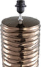 PTMD Rikkah Copper Shiny Glazed Ceramic Lampbase Ribbed