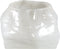 PTMD Riley White Glass Vase Round Irregular Shape