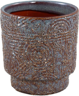 PTMD Rinah Bloempot - 13 x 13 x 14 cm - Keramiek - Grijs