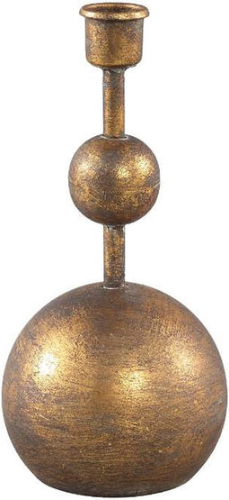 PTMD Rindy Ronde Kandelaar - H20,5 x Ø10 cm - Metaal - Messing