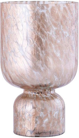 PTMD Rishi Clear Glass Stormlight Pink Dots Round L