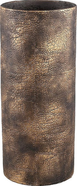 PTMD Rissa Ronde Bloempot - H55 x Ø24 cm - Cement - Goud