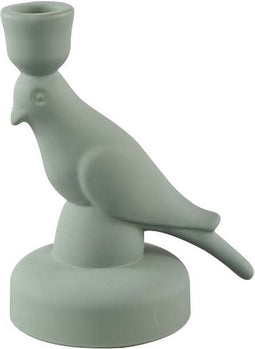 PTMD Rodan Kandelaar Vogel - 12 x 9,5 x 16,5 cm - Glas - Grijs