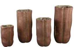 PTMD Roddie Rust Cement Wavy Shaped Pot High L