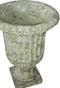 PTMD Roger groene cement pot op voet wijd rond maat in cm: 29 x 29 x 40 - Groen