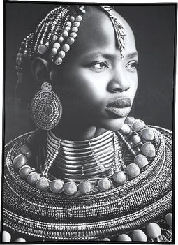 PTMD Romaan Black Polyester Painting Rectangle Woman L