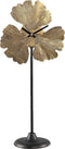 PTMD Rosalee Staande Klok Ginkgoblad - 20 x 12 x 45 cm - Metaal - Goud